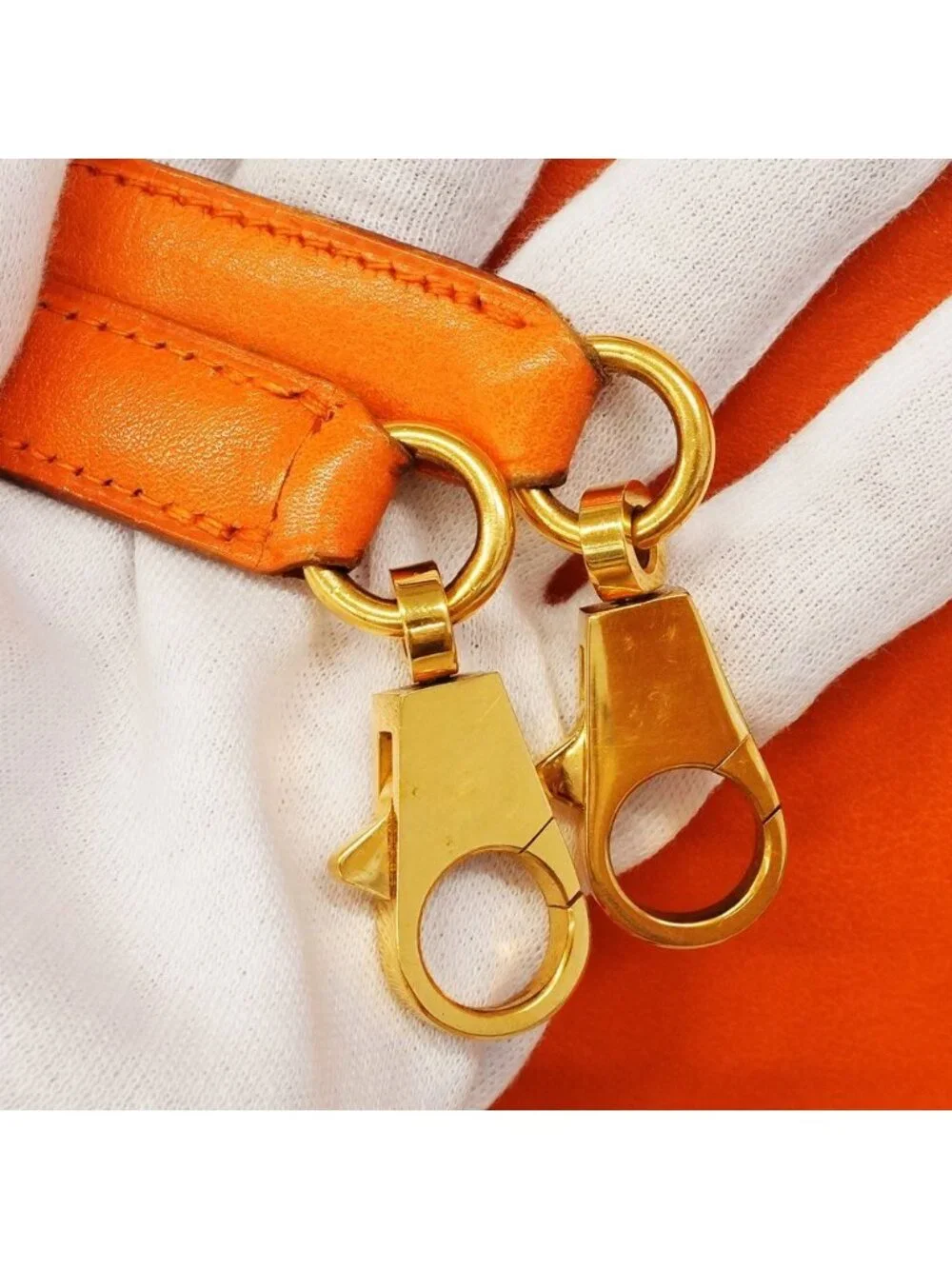 Hermes Handbag Bolide 35 Voga River Orange Gold